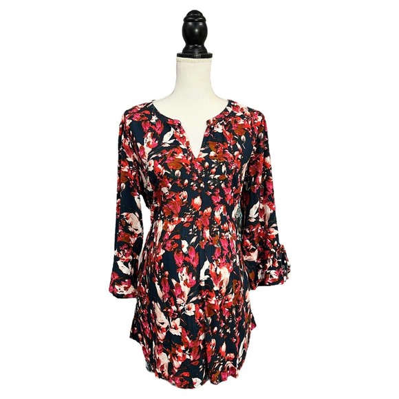 Motherhood Maternity NWT Floral Tie Waist Sleeve Large - Picture 2 of 10